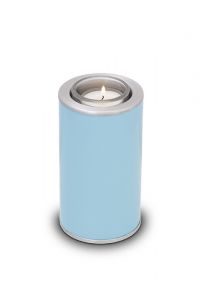 Mini-urne en laiton et couleur blue avec bougie